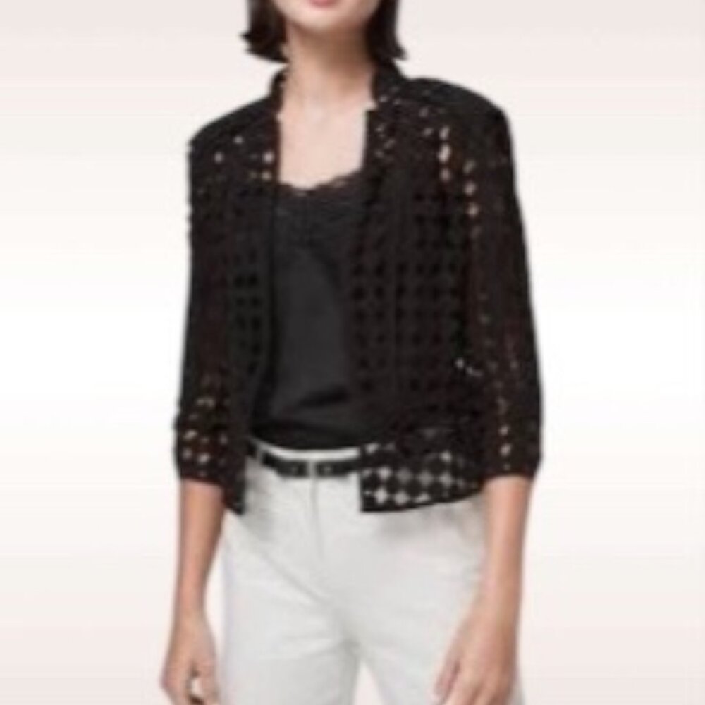 White House Black Market Lattice Jacket (NWOT, size 2)